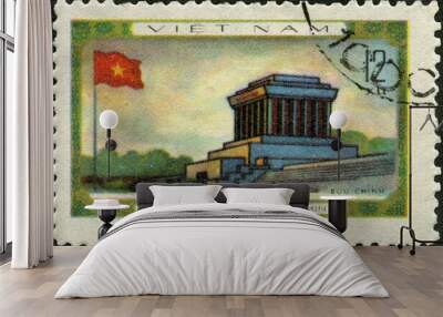 VIETNAM - 1978: shows Ho Chi Minh mausoleum, 1978 Wall mural