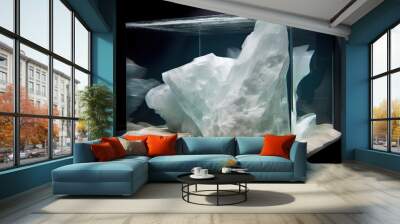 iceberg in fish tank created with Generative AI technology Wall mural