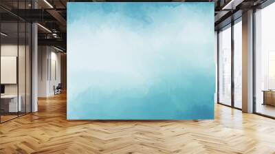 Abstract light blue watercolor background with space for text or image Wall mural