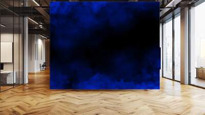 Blue and black color abstract watercolor background Wall mural