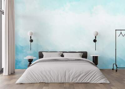 Light blue abstract watercolor background Wall mural