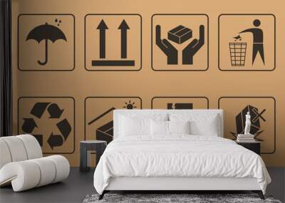 shipping icon set Wall mural