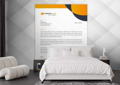 Elevate Your Communication Style: Letterhead Design for Professionalism. Wall mural