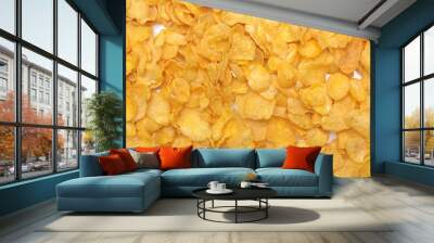 Cornflakes isolated on white background Wall mural