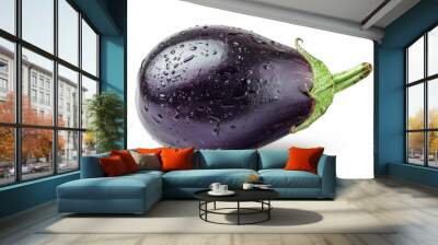 eggplant isolated on white background Wall mural