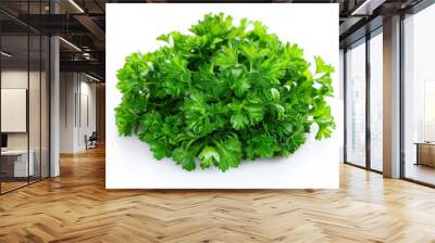 fresh parsley isolated on white background Wall mural