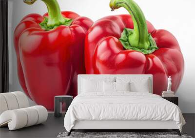 fresh sweet pepper isolated on white background Wall mural