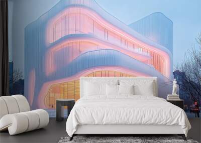 futuristic building architecture exterior design Wall mural