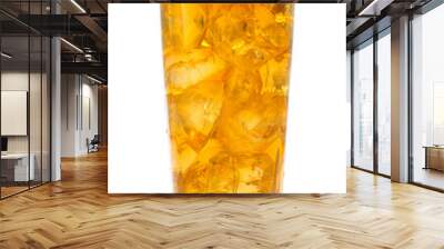 Iced tea  isolated on white Wall mural