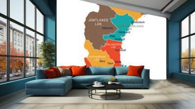 Sweden - map and flag illustration Wall mural