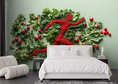 Healthy food, vegan concept Wall mural