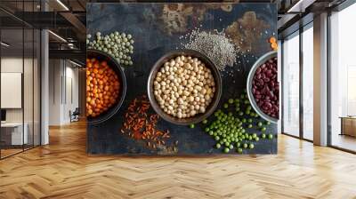 Vegetable Proteins  Plantbased proteins like beans, lentils, and peas Wall mural