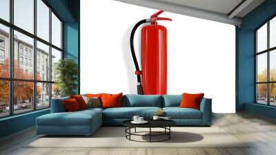 fire extinguisher on wall isolated PNG transparent Wall mural