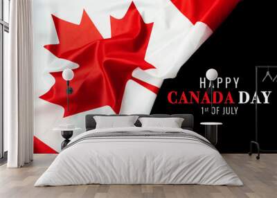 Happy Canada Day with Canada flag background Wall mural