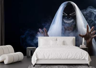 Scary ghost horror halloween concept background Wall mural