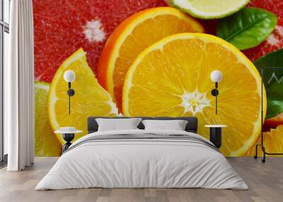 Colorful and various of Citrus fruit.
Many orange different type with full frame. Wall mural