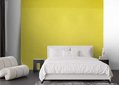 Yellow stick note isolated on transparency background Wall mural