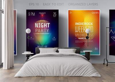 Party poster. Minimal background.  Mesh Gradient. Template design.  Party invitation. Minimal design. Vector background. Gradient vector. Poster design. Party flyer. Mesh background. Minimal style Wall mural