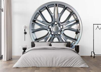 Alloy wheels for automobile isolated on transparent background Wall mural