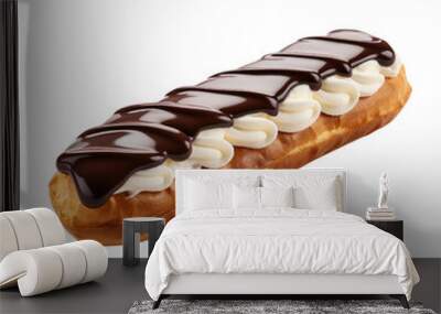 Eclair on transparent background Wall mural