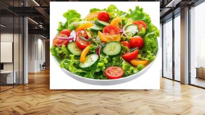 fresh vegetable salad isolated on transparent background Wall mural