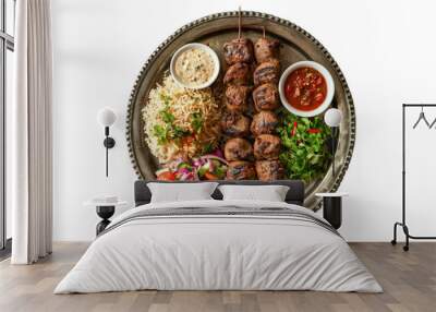 Middle eastern grilled Isolated on transparent background Wall mural