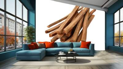 Sandalwood sticks isolated on white background Wall mural