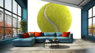 Tennis ball isolated on transparent background Wall mural