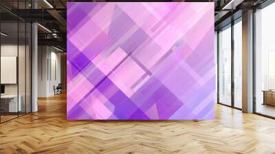 Light purple and pink geometric pattern with shapes and gradients, perfect for background designs. Wall mural