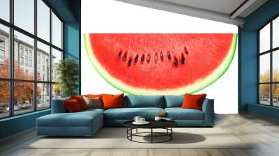 Slice of watermelon isolated on transparent background. PNG Wall mural