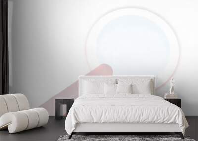 LED mirror glass isolated on white background Wall mural