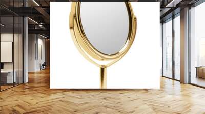 Vintage gold mirror isolated on white Wall mural