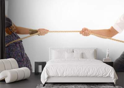 tug of war man woman close Wall mural