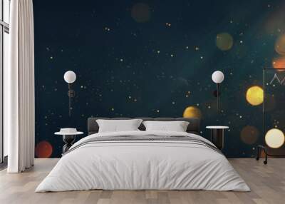 Glitter vintage lights background Wall mural