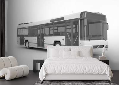 bus mock up on white background, 3d illustration Wall mural