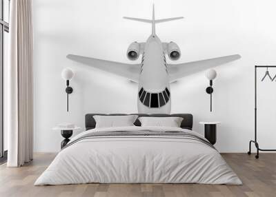 Small Private Airliner - Mockup 3D illustration Wall mural