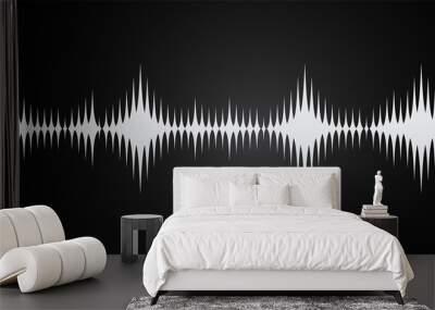 Vector sound waves Wall mural