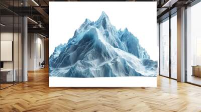 frozen ice mountain on transparent background Wall mural