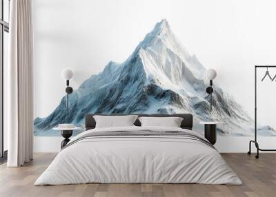 snow mountain on transparent background Wall mural