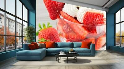 fragole e panna Wall mural