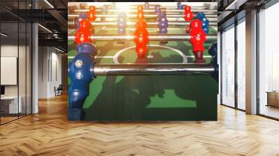 Table football game with red and blue players team Wall mural