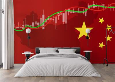 economy china financial growth rising Wall mural