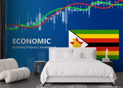 economy zimbabwe financial growth rising Wall mural