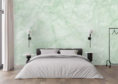 Light green marble texture background, natural texture for tiled floor and interior design Wall mural