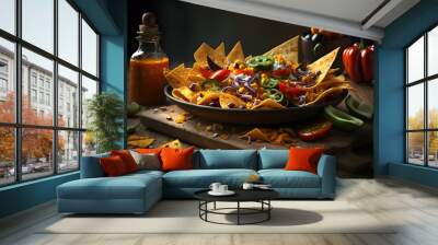 nachos created using AI Generative Technology Wall mural