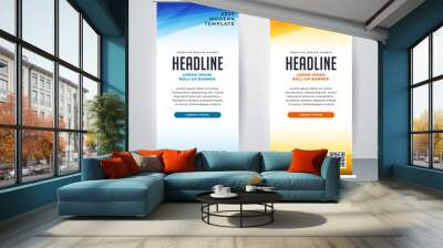 professional roll up stand banner template design Wall mural