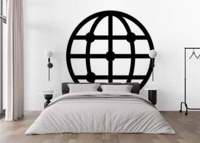 global networking icon in isolated on background. symbol for your web site design logo, app, global  Wall mural