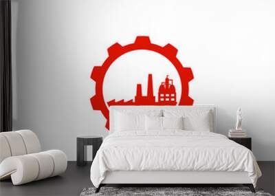 Industrial icon on white background. Wall mural