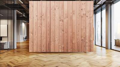 Light brown wood texture wall for background, wooden planks. Wall mural