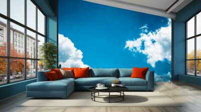 clear blue sky clouds background Wall mural